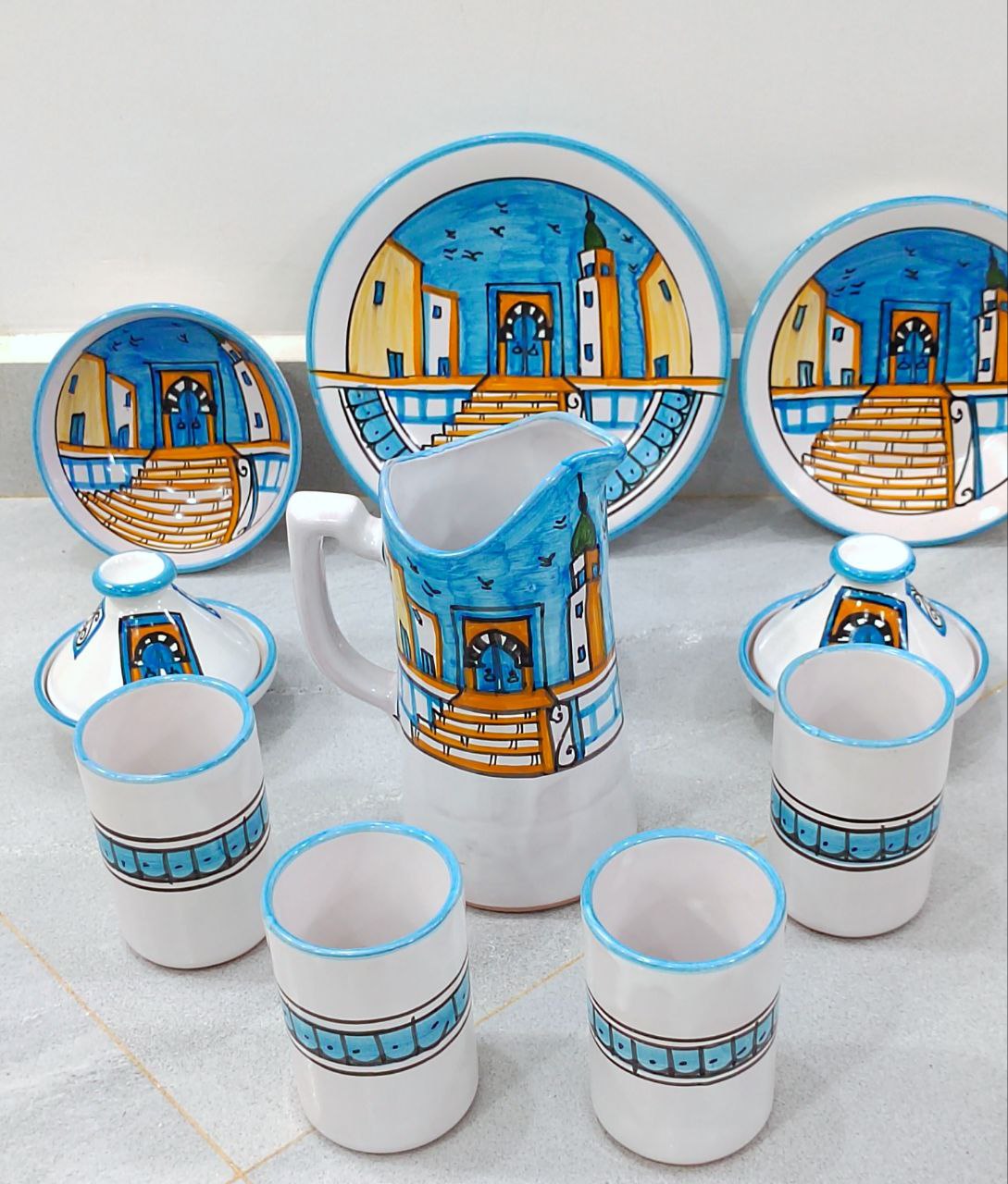 service de table Porte Bleue