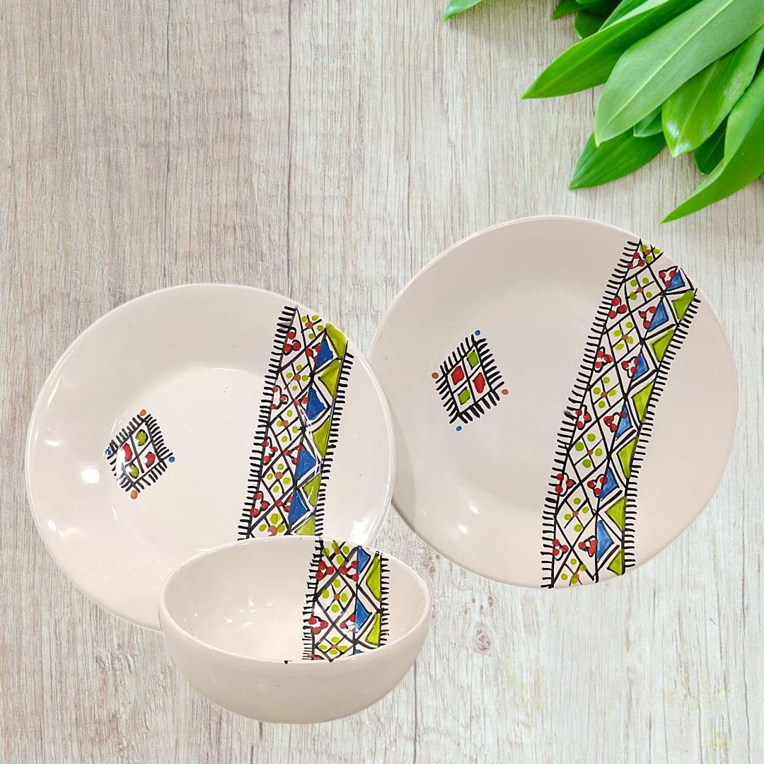 service de table tapis vert