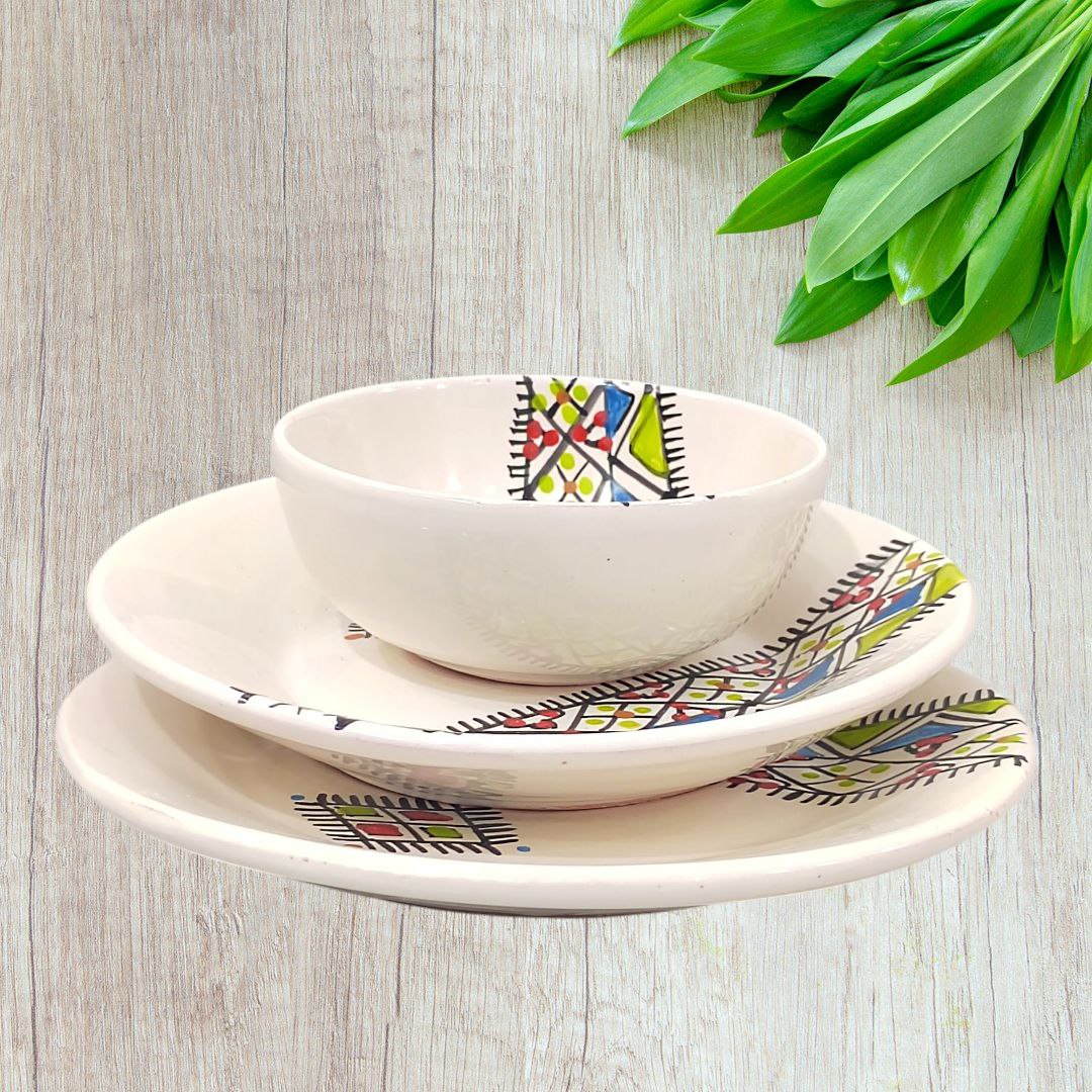 service de table tapis vert