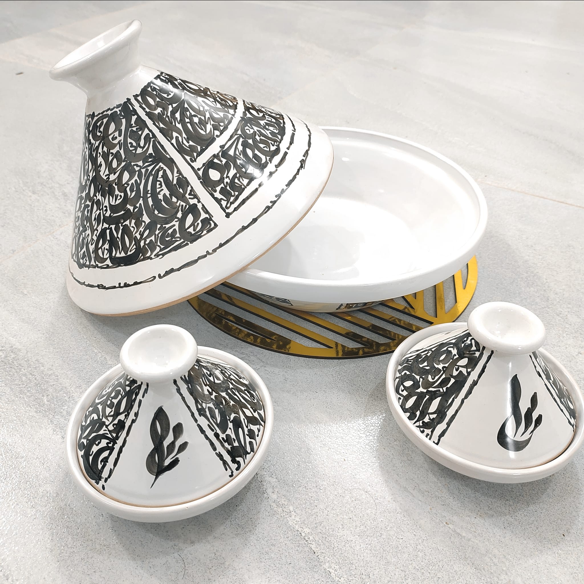 Service de table calligraphie