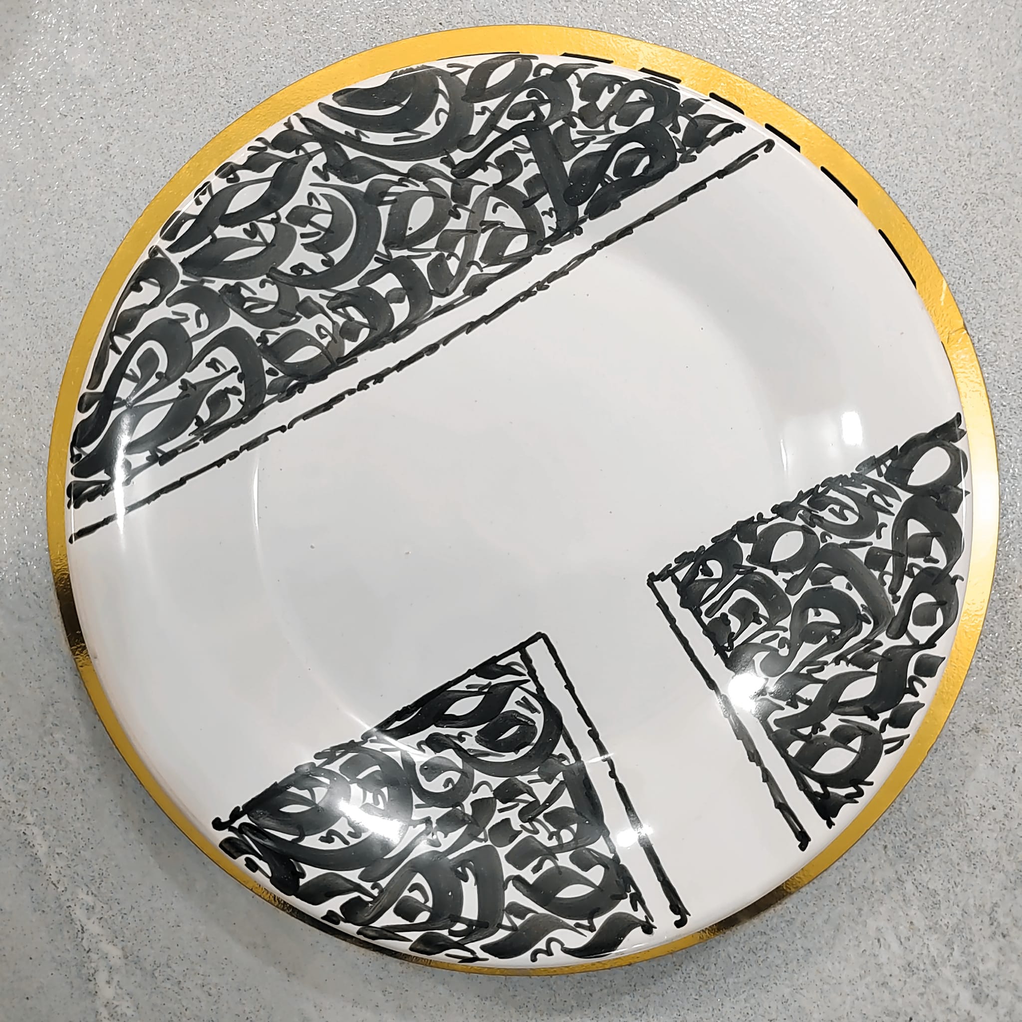 Service de table calligraphie